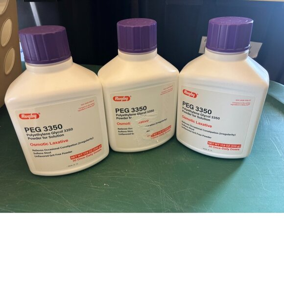 Miralax Generic Polyethylene Glycol 3350 Laxative Powder 3 Bottles EXP 5/27 - Picture 1 of 5